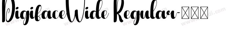 DigifaceWide Regular字体转换